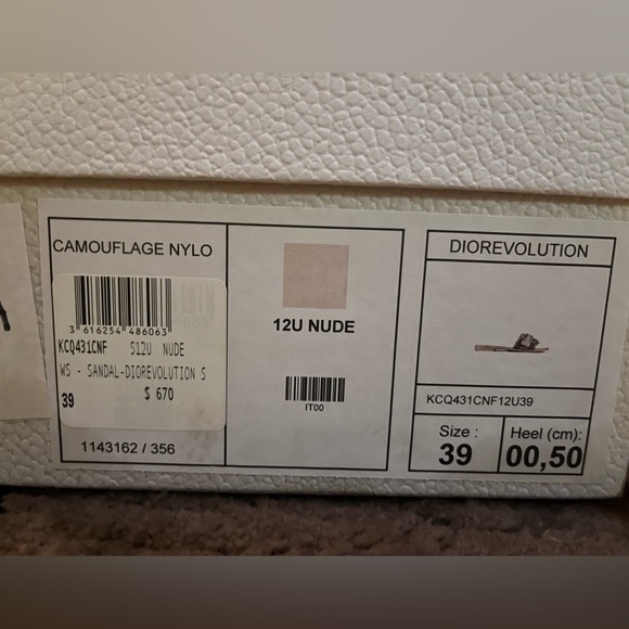 Christian Dio(r)evolution nude camouflage slides in a size 8.5 (39) - Picture 3 of 3